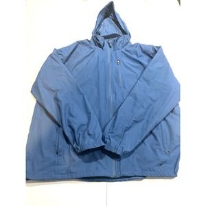 REI Co-op Hooded Jacket Mens 2XL Blue Lightweight Windbreaker Full Zip